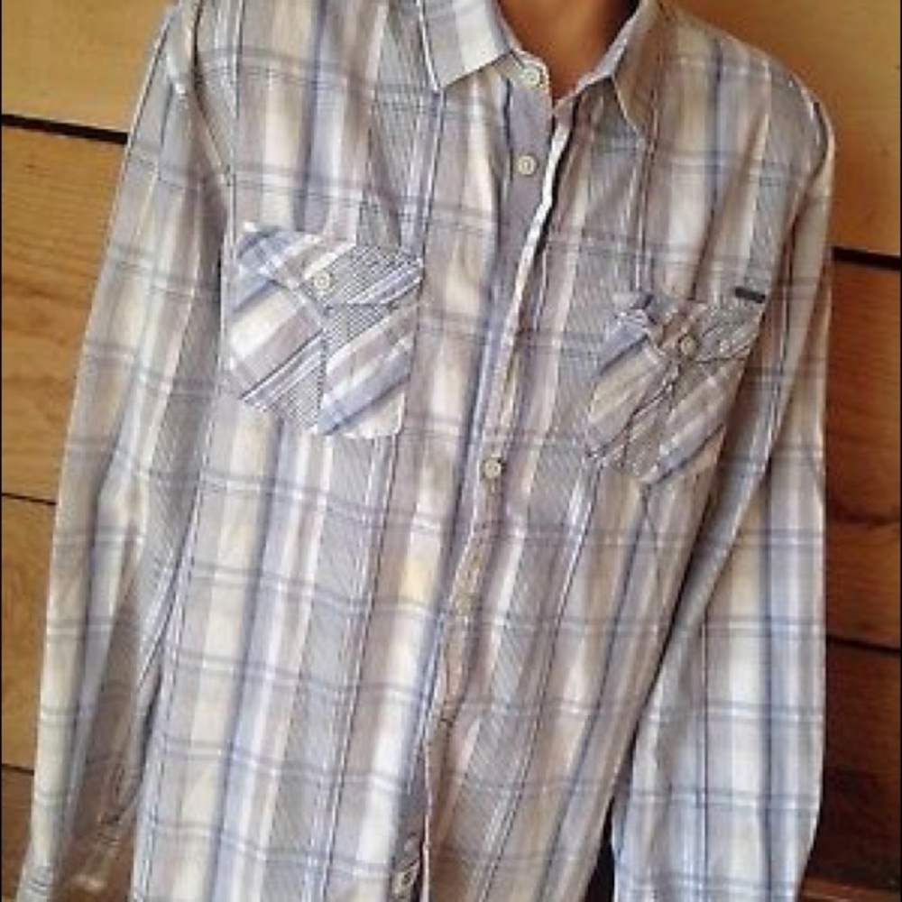 Zanerobe Long Sleeve Shirt Men XXL Plaid Button